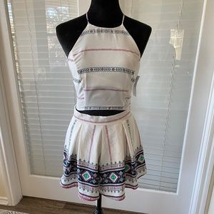 2 PC Boutique Top and Shorts, Brand new with Tags.  White.  Size Small